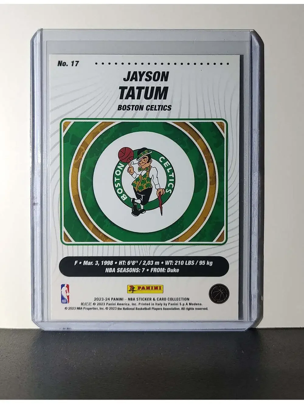 Jayson Tatum 2023-24 Panini NBA Sticker Foil Card #17 Boston Celtics